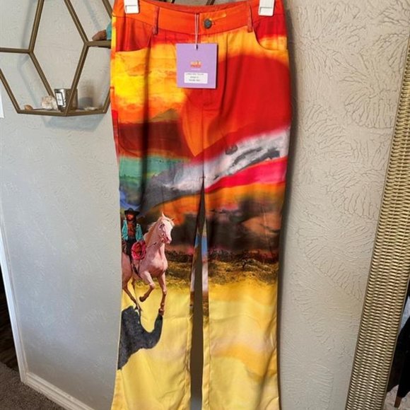 Elsie and Fred Rawhide Bootcut Cowboy Print Trouser - Picture 5 of 6